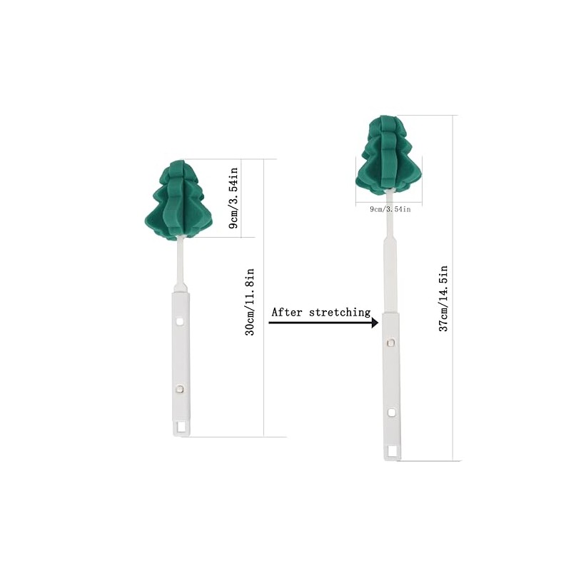 Bottle Soft Brushs Sponge Bottle Brushes 2 Pcs with 2