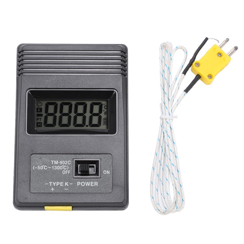 Tm‑902c Industrial LCD Display Digital Sensor Thermometer with Curved Shank
