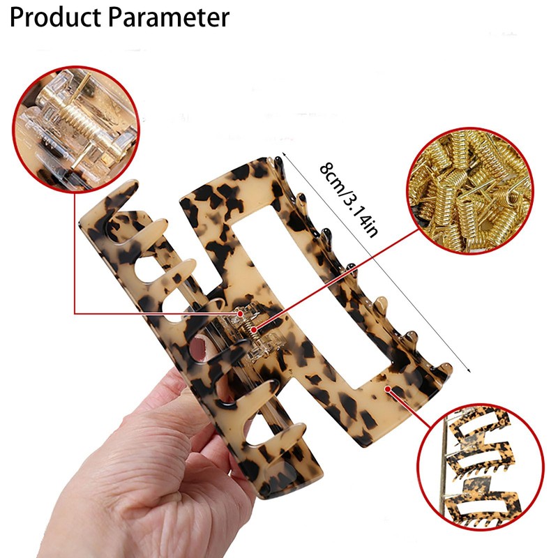 Dinghaole Pack of 4 Hair Clips Large Acetate Hair Claw