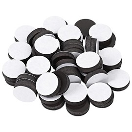 BYKES 3/4 x 3/16- Inch Diameter Flexible Self Adhesive Magnets 54 count