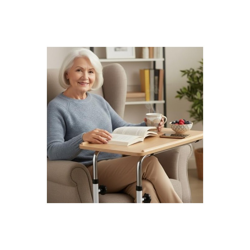 Divan Over Bed Table – Adjustable Height Tilting Overbed Table