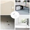 ONLYKXY 50pcs White Plastic Round Snap in Type Locking Furniture