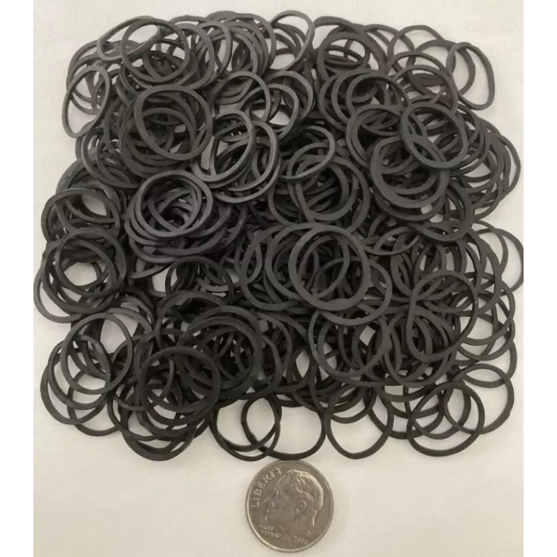 Unbranded 1 PACK 125 PCS SMALL BLACK RUBBER BANDS