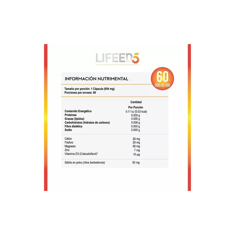 Vitamina Calcio Magnesio Zinc Fósforo Lifeed Inmune Sabor