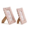 Two's Company Pink Wicker Weave, Set of 2, Photo Frame