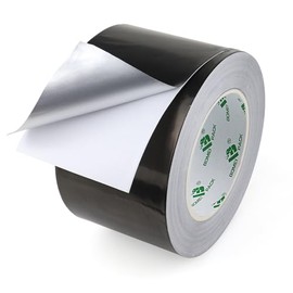 BOMEI PACK Cinta de Aluminio Negra, Cinta de Aluminio Negro para Tuberías, Reparación de Metal, HVAC, Conductos de Aire, Cinta Aislante para Conductos