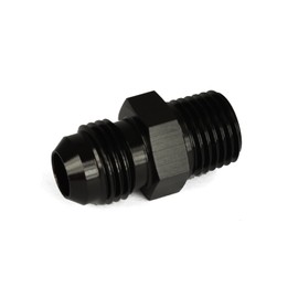 Kraken Automotive - 1/8 NPT to 6AN Adapter Straight Pipe Thread to 6 AN Flare Fitting Black