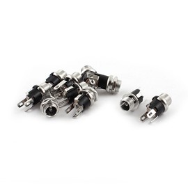sourcing map 2.1mm x 5.5mm DC Power Jack Panel Mount Female Socket Connector 10 Pcs
