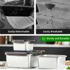 MAXCOOK 18/10 Stainless Steel Freezer Storage Containers With Lids, 47oz