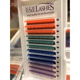 Unbranded Easy Fan Mega Volume Lashes C curl 0.07 4 colors 15mm