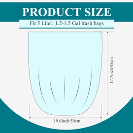 200 Counts Small Trash Bags 1.5 Gallon Garbage Bags Unscented Strong Mini Wastebasket Liners Colorful Kitchen Garbage Bathroom Bin for Office, Home, Bedroom, 10 Rolls