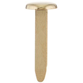 Charles Leonard Fasteners, Round Head, Brass Plated in Reusable Box, 3/4 Inch, 100-Pack (79375)
