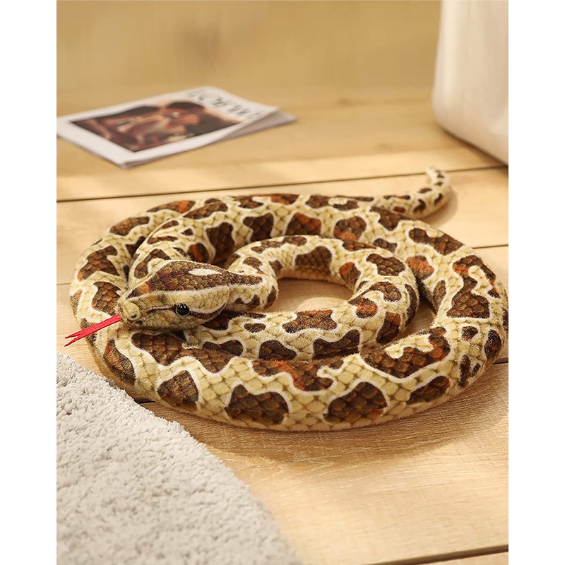 BXT Snake Plush 7 ft Long, Realistic Snake Stuffed Animal,