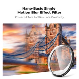 K&F Concept 67mm Unilateral Blur Ghost Motion Filter Super Speed Effects for Camera Lens Clear Optical Glass with Cleaning Cloth