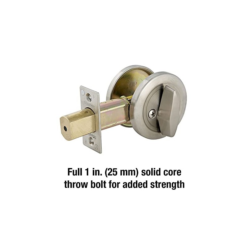 Master Lock DSC0532D Commercial One-Sided Cylinder Deadbolt, Satin Chrome