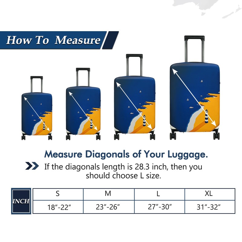 HYPER VENTURE Washable Luggage Cover - Fashion Suitcase Protector Fits