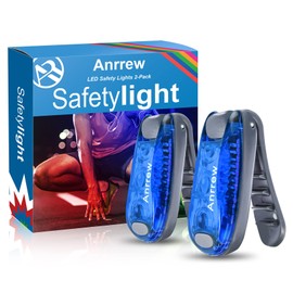 Anrrew Flashing Light School Bag Light LED Safety Light Set of 2 Clip Reflector Backpack Light Running Light Pram Light Ideal for Joggers, School Bag for Children, Prams, Light Pendant Dog