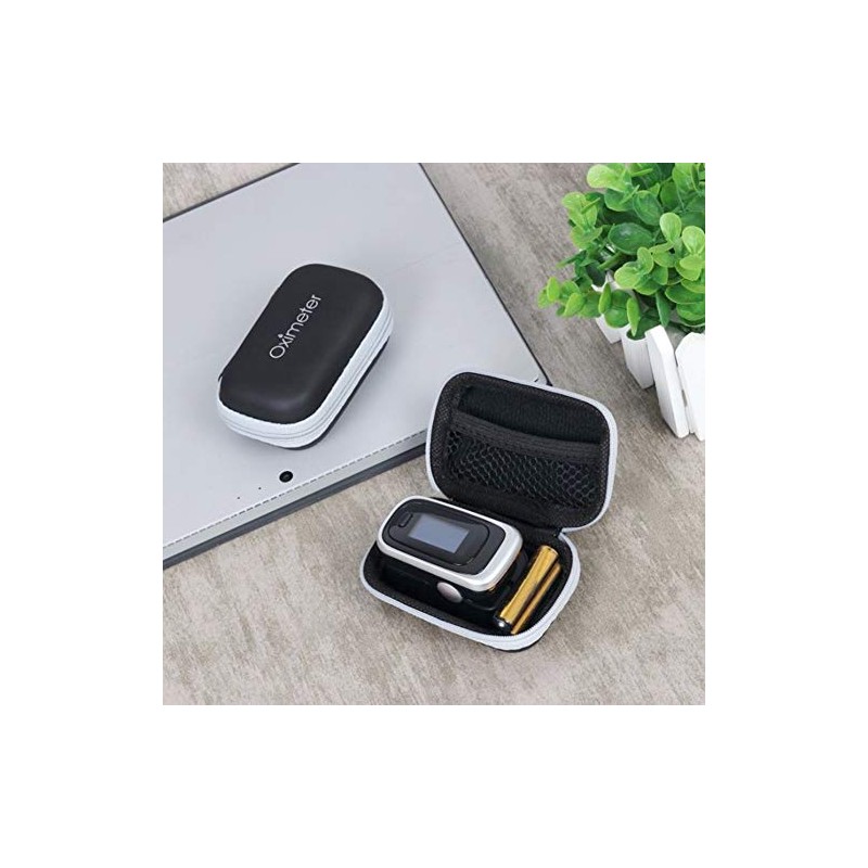 Funda para oxímetro de pulso, funda rígida de almacenamiento portátil