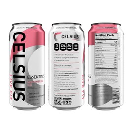 CELSIUS ESSENTIALS™ Sparkling Watermelon Ice, Sugar Free Performance Energy Drink, 16 Fl Oz (Pack of 12)