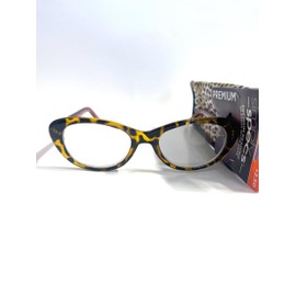 Foster Grant Simply Specs Gloss Cora animal print cat-eye reading glasses +3.25, Brown