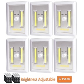 Nextool Super Bright 200 Lumen COB LED Cordless Switch Light, Brightness Adjustable - 6 Pack