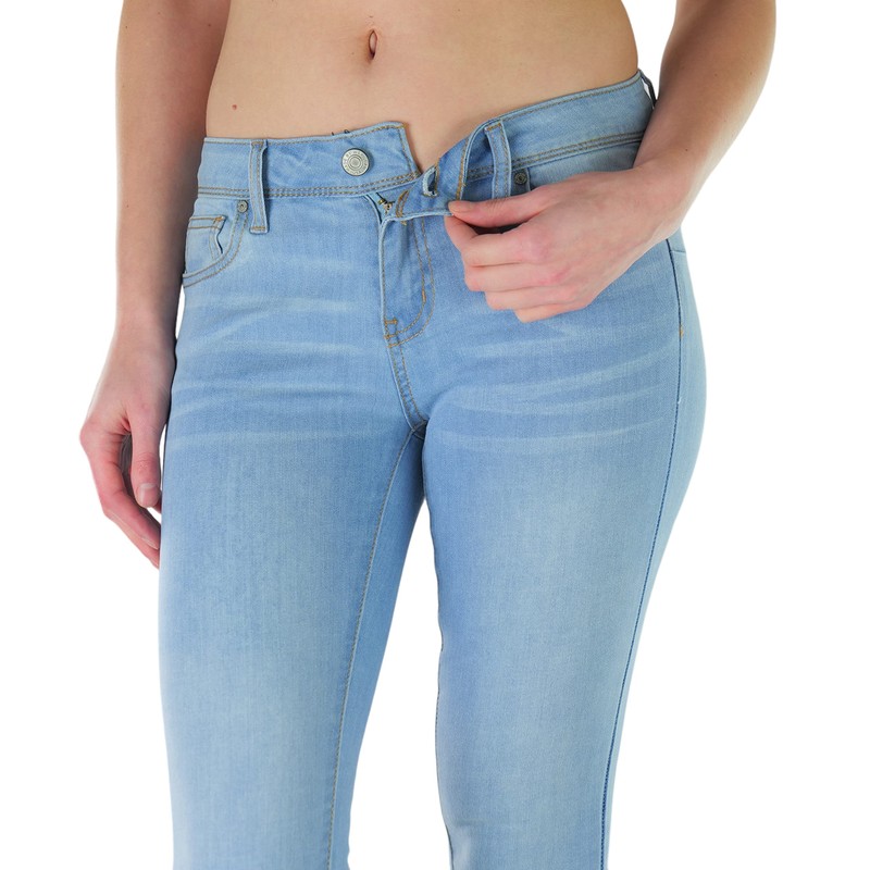 tobeinstyle push-up Skinny Jeans de la mujer, Azul claro