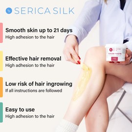 Sugaring Paste Hair Removal Hard Classic Sugar Wax Kit - Luxury Home & Brazilian Bikini Sugar Paste for Body, Depilation 1.1 LB / 500g - For Women and Men