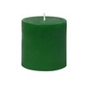 3 Inch Hunter Green Pillar Candle