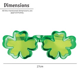 Lizzy 2 x Giant Novelty Irish Glasses (28cm) | St. Patrick's Day Irish fancy dress costume outfit wearing fun and festive accessory symbol of Ireland