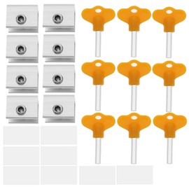 Pack of 8 Window Locks by Stopper Lock Sliding Single Hole Hold Window Partially Open Partially Closed Metal and Plastic Durable for Horizontal/Vertical Sliding Windows Sliding Doors