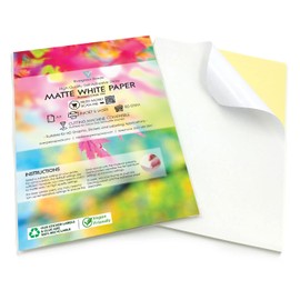 50 Sheets of Quality A4 White MATTE Self Adhesive/Sticky Back Label Printing Paper Sheet