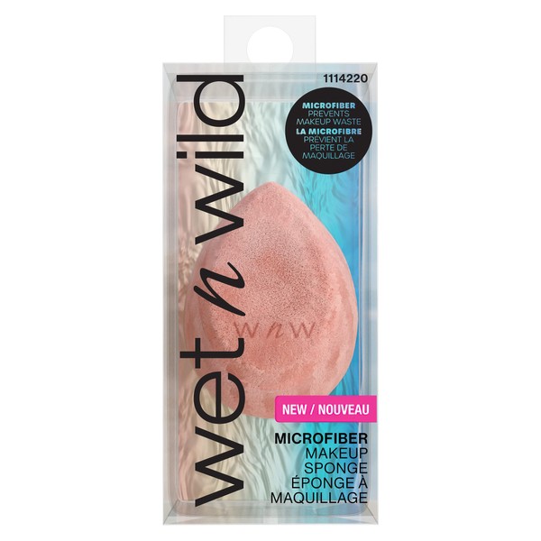 Wet n Wild Microfiber Latex Free Makeup Sponge, Seamless Coverage, Reduces Makeup Waste, for Liquid and Powder, Foundation, Concealer, Highlighter, or Other Makeup