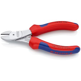 Knipex High Leverage Diagonal Cutter chrome-plated, with multi-component grips 140 mm 74 05 140