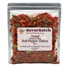 SavorSatch Dried Red & Green Bell Pepper Flakes – 8oz