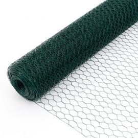 Udorich Large Size Galvanized Hexagonal Floral Green Chicken Wire, Durable Anti-Rust Poultry Netting for Garden, Fencing and Enclosures