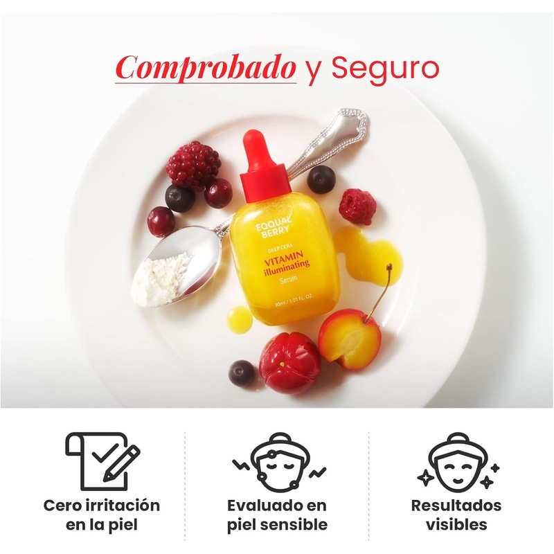 EQQUALBERRY Suero Facial Niacinamida 4% y Vitamina C 30 ml