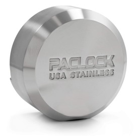 PACLOCK's 8-Series Stepped-Back Puck, UCS, High Performance 6-Pin Cylinder, One Lock Keyed to a Number U-Pick! w/ 2 Keys, 304 Stainless Steel