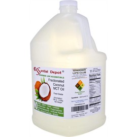 Essential Depot Coconut Oil - Fractionated - MCT Oil - Food Grade - 1 Gallon - 128 oz