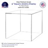 2 Pack 9" Acrylic Display Riser Box with One Open