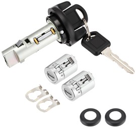 Otoolling Ignition Switch Lock Cylinder and Door Lock Cylinder Set with Keys Compatible with Chevy C/k Pickup Compatible with GMC C/k Pickup (1995-1997)