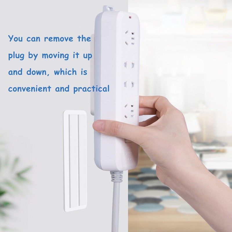 UGpine Self-Adhesive Desktop Socket Fixer, Punch Free Socket Holder, Cable