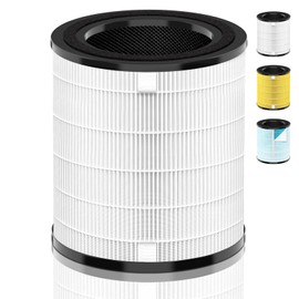 HSIAMEN LV-H133 Replacement Filter Compatible with Levoit LV-H133 Air Purifier, Replacement for LVH133 H133 Meta-Air Tower Part# LV-H133-RF, H13 True HEPA White 1-Pack