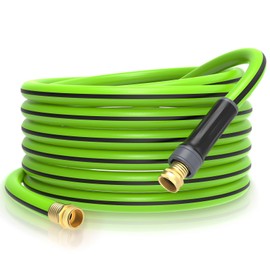 YESTAR 75FT Rubber Garden Hose Flexible Heavy Duty Green