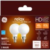 GE Relax LED Light Bulbs, 40 Watt, Soft White, G16.5
