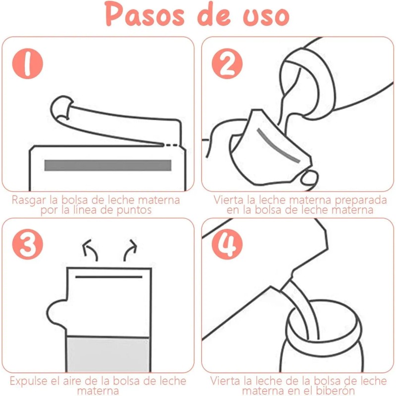 Bolsa De Almacenamiento De Leche Materna 250ml,200piezas+pen