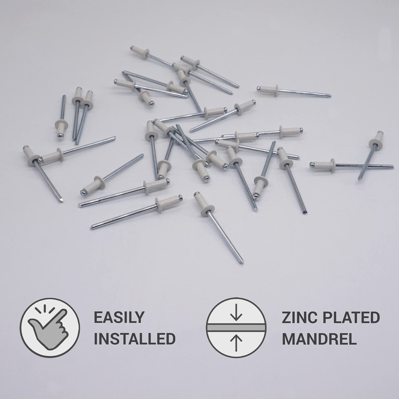Marcopol Pack of 100 Painted Blind Rivets 3.2 x 8