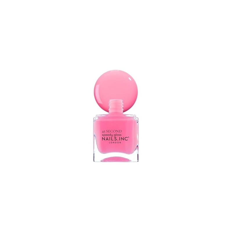 Nails Inc 45 Second Speedy Gloss, Taylor, rosa, neón, brillante,