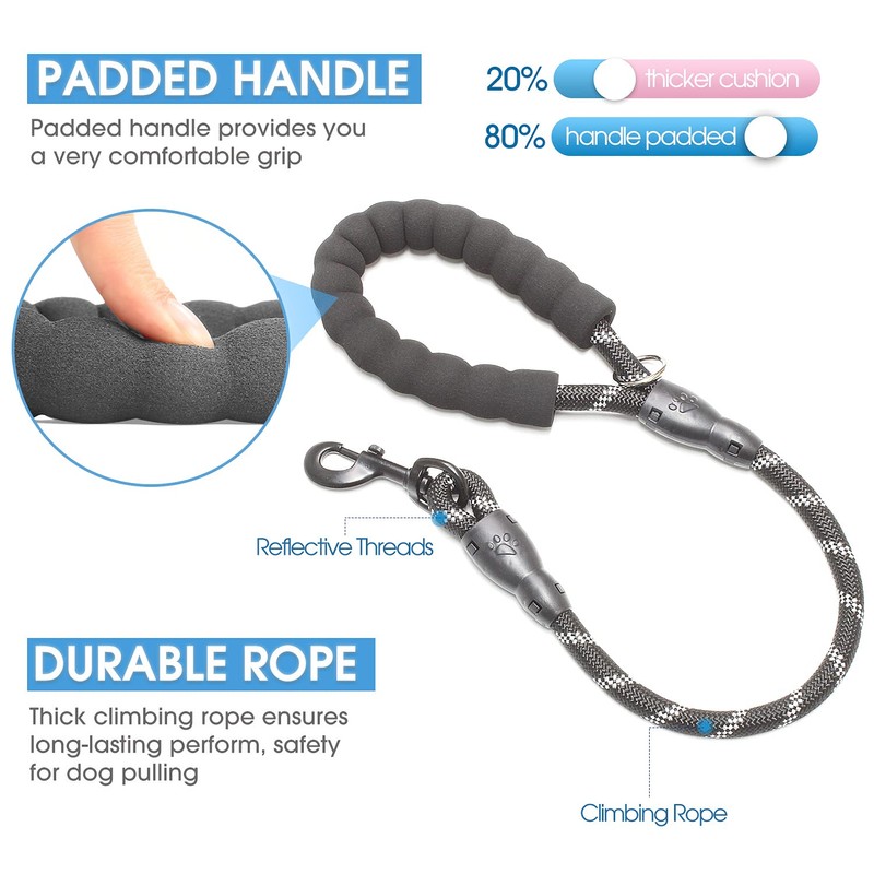 BAAPET 2/4/5/6 FT Dog Leash with Comfortable Padded Handle and