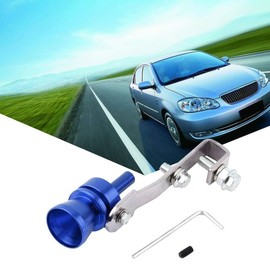 Qingriver Turbo Sound Whistle, Aluminium Alloy, Exhaust Sound Booster Whistle, for Car Turbocharger, Car Blow Valve Tip, Simulator Whistle (Blue, M, 2 Pack)