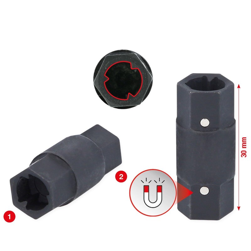 KS Tools 115.0915 2-in-1 Special Socket Wrench for Hose Clamps